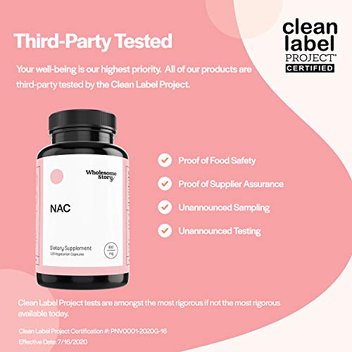 NAC Supplement N-Acetyl Cysteine 600 mg | N-Acetylcysteine 600mg | NAC 600 mg | Amino Acid, Increases Glutathione, Antioxidant | Support for Liver, Lung, Fertility | 120 N-Acetyl-L-Cysteine Capsules - Image 5