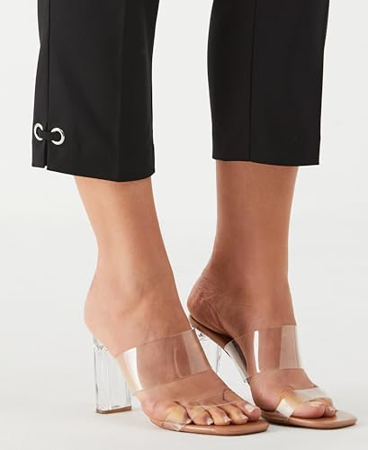 Rafaella Women's 24" Satin Twill Capri with Grommets, Stretch Fabric, Elastic Waistband, Curvy Slim Fit Dress Pants4