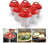 【Diseño y fácil de limpiar】Las hueveras se pueden limpiar fácil y rápidamente, enjuagar con agua corriente o lavar en el lavavajillas, cómodo y ahorra tiempo. Para que el vapor y el aire caliente circulen y se acelera el proceso de vapor, perforamos agujeros en la tapa del hervidor de huevos. Tampoco se puede colocar el hervidor de huevos boca abajo o estallar el contenido.