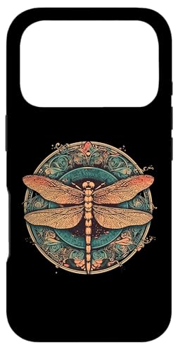 Womens & Girls Round Retro Vintage Dragonfly Lover �X�}�z�P�[�X iPhone 17 Pro �p