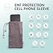 Halsa EMF Shield Sleeve for Cell Phone - Signal Blocking Anti-EMP Pouch - Smartphone Protection Case Against Radiation, EMF, 5G, RFID - Grey - 4x8 Inch Fits Most Phones