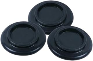 CIMAXIC 3 Piezas Almohadilla De Copa Giratoria para Piano Tazas De Muebles Lanzador De Pianos Vasos con Ruedas para Muebles Black