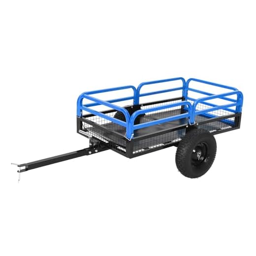 Garvee 1500 lbs ATV UTV Trailer, Pull Behind Dump Cart Lawn Mower Trailer