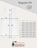 ALPIDEX 5 Sztuk Mężczyźni Tank Top Męski Podkoszulek 100% Bawełna Klasyczny Koszulka pod Pachami Mięśniowa Undershirt, Rozmiar:M, Kolor:biały