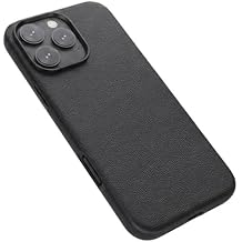 [Deri/Leather Case] iPhone 15Pro ile Uyumlu Premium Deri/Leather G r n ml , Manyetik Uyumlu, Animasyon Detayl ,  i Kadife Y zey Darbe Emici K l f Siyah, 15Pro