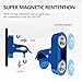 2-Pack Magnetic Golf Holder Clip for Golf Cart with Hook Design, Aluminum Alloy Golf Cart Hold with Secure Grip & Hook & Loop Strap, Golf Cart Accessories, Ideal Golf Gifts for Men - Blue