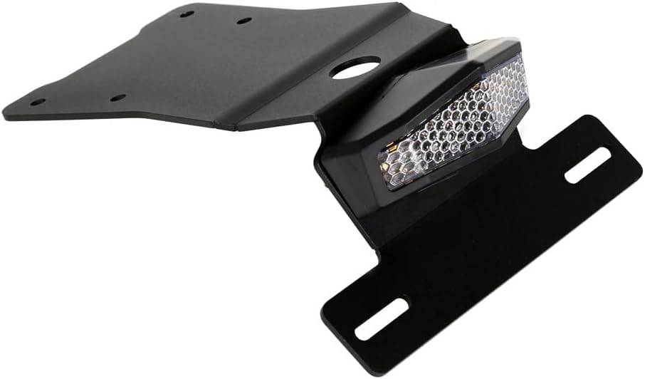 KLR650 Fender Eliminator Kit Compatible with 2022 2023 2024 KLR 650 Tail Tidy License Plate Bracket with Rear Tail Brake Light (Clear)