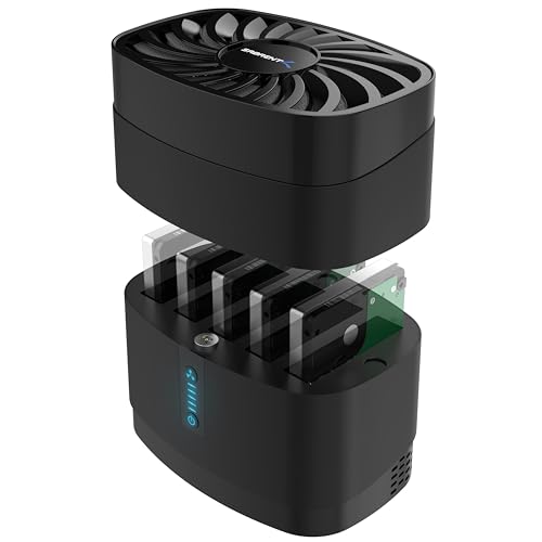 SABRENT 5 Bay Dockingstationen für 2.5 Festplatten USB C 10Gbps SATA HDD und SSD Dock mit Lüfter, unterstützt 2,5-Zoll-Laufwerke mit Einer maximalen Dicke von 15mm (DS-5R15)