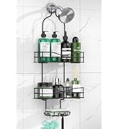 Stainless Steel 4 Tier Corner Shower Caddy - Adjustable 25-114.2 Inch Pole