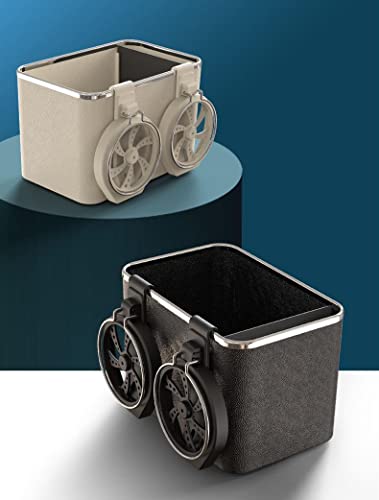 Car Armrest Storage Box Coffee Cup Water Drink Holder For Rear Seat (Black) #TOP3