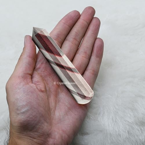 Image of Shiva Lingam Narmada Stone Crystal Wand - Pointed Crystal Wand for Energy Healing, Chakra Balancing, Meditation and Home Decor - Crystals and Healing Stones for Gift