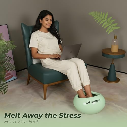 Image of Durafit91 Electric Foot Massager for Pain Relief, Feet Massager with Hand Simulation Massage, Air Compression, Shiatsu, Deep Kneading, Blood Circulation, Relaxation & Stress Relief, Portable Massager