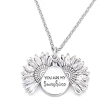 Sunflower Necklace for Women Girls You are My Sunshine Necklace