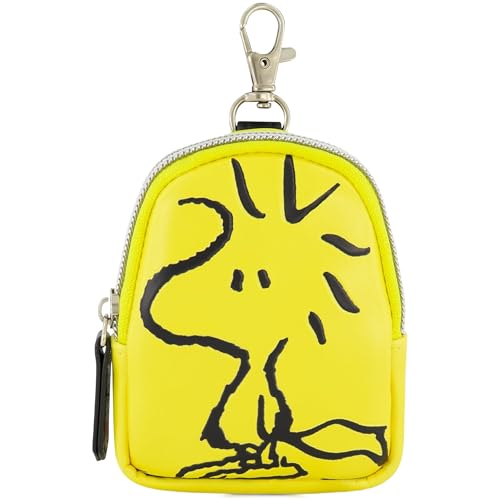 Peanuts Small Coin Purse Wallet with Keychain Clip, Woodstock, One Size, Yellow/Black by Concept One - Used condition - US$15.74
