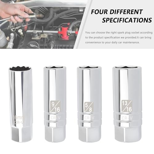 Image of Salior 16mm Magnetic Spark Plug Socket,12-Point 3 /8 inch Drive Thin Wall Spark Plug Socket,Spark Plug Removal Tool Compatible with BMW Benz Nissan Mini Car Accessories (16 mm)