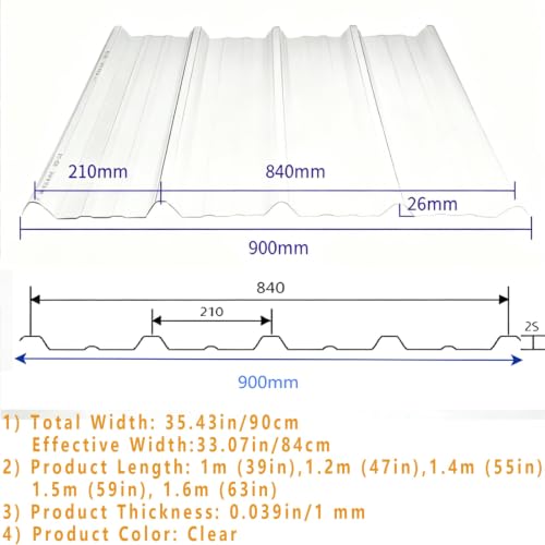 Lámina PC Ondulada de 1mm para Invernadero con Protección UV Placa Policarbonato Multiuso 5