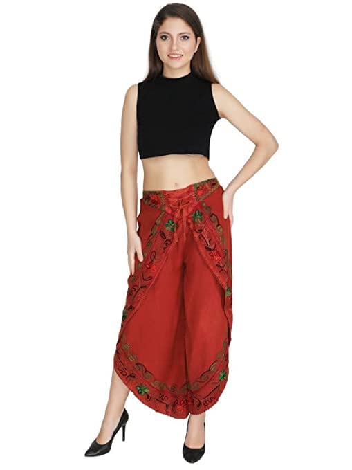 cigain Rayon Women's Regular Fit Dhoti Pants-picture-15