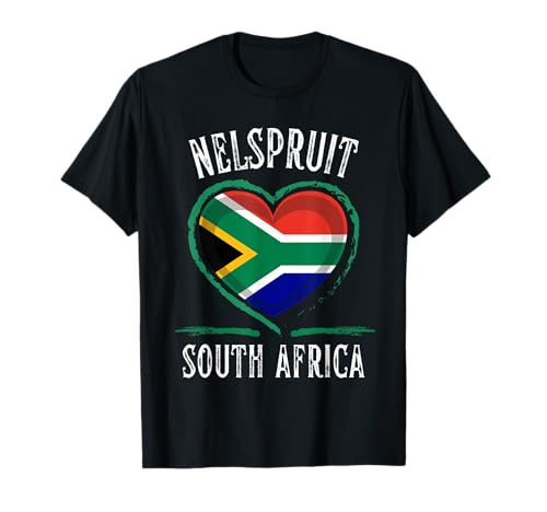 South Africa Flag Heart Nelspruit City T-Shirt