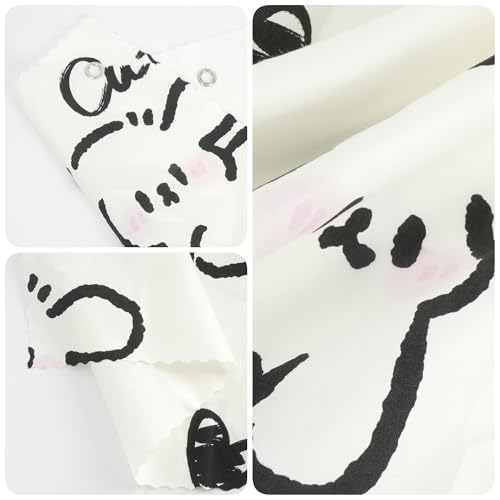 Image of Cute Bottom Bunk Bed Curtain Student Dormitory Blackout Cloth Mosquito Nets Bedding Tent Bed Canopy Single Sleeper, Puppy