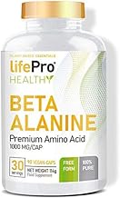 Life Pro Beta Alanine Premium Amino Acid - Beta Alanine Capsules to Increase Muscle Mass and Sports Performance - Muscle Recovery for Workouts - 90 Vegan Capsules
