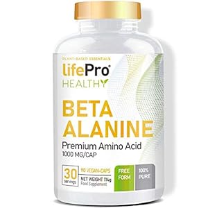 Life Pro Beta Alanine Premium Amino Acid – Beta alanine capsules ter verhoging van de spiermassa en sportieve prestaties…