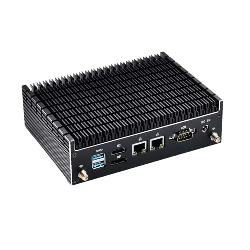 VENOEN Fanless Mini PC Core i7 10510U with Windows 11,Dual LAN Silent Mini Desktop PC,HD-MI 2.0/DP 4K Display,RS232 COM,USB-C,WiFi,BT 5.1,16GB DDR4 500GB M.2 SSD