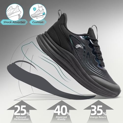 Image of Men's Orthopedic Road Running Sneakers: Comfortable Casual Arch Supports Plantar Fasciitis Orthotic Sports Athletic Shoes, Flat Feet High Arch Tennis Work Walking Shoes for Foot Heel and Pain Relief