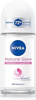 NIVEA Natural Glow Smooth Skin Deodorant Underarm Roll On for Women| Vitamin C, Vitamin E, Avocado oil and Licorice Extrac...