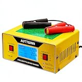 AUTTGINN AUTTGINN 6/8/12/14/16/24V Battery Charger 0-14Amp Smart Adjustable Car Battery Charger with Upgraded Cable Clamps, Smart Trickle Charger,Battery Maintainer for Golf Cart,Car,RV,8 Volt