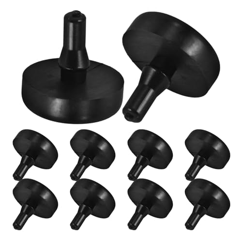 JUMPLAWN Topes de Pedal de Freno y Embrague de Goma Negros 10 Piezas Accesorio para Coche Almohadillas para Interruptor de Freno Tope del Pedal Automotriz para Uso en Vehículos