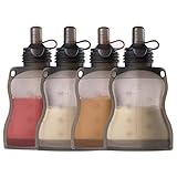 haakaa Silicone Food Pouches, Reusable Baby Food Pouches, Refillable Squeeze Pouches for Toddlers...