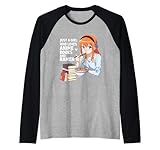 solo una ragazza che ama i libri anime & ramen divertente ragazza anime maglia con maniche raglan