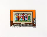 Technik: Farblithographie Germanposters James Rizzi In Line On Line 2D Poster Kunstdruck Farblithographie