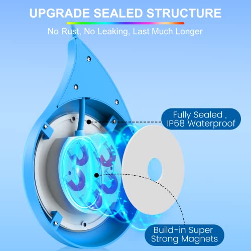 Lylmle Led Pool Lights With App Control, 10W Rgb Dimmable Underwater Submersible Lights With Magnets, Ip68 Waterproof Music Sync Color Changing 12V Pool Lights For Inground Aboveground Pool, 26Ft Cord #TOP1