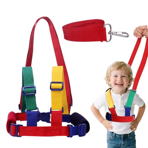 YAUOIPI Sangle Anti-perte Sangle Pour Bébé,Laisse de Sécurité pour Promenade,Laisse anti-perte pour tout-petits,Ceinture de Marche pour Garçons et Filles(Jaune et Vert)