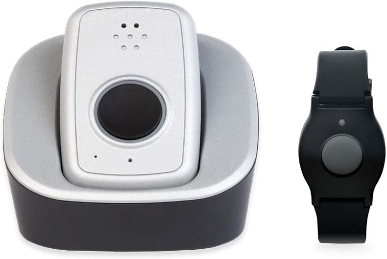 On-The-Go Mobile Medical Alert System for Seniors - GPS Capabilities, Included Waterproof Wearable Panic Button, 24/7 U.S. Based Monitoring (Black Wristband)