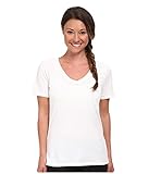 Nike Women's V-Neck Dri-Fit T-Shirt (Large, White (100))