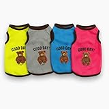 Yellowcult Cute Pet T-Shirt Clothes, Summer Sweetshirts Teddy Pet Random Design mesh Outfit for Small Dog, cat, Puppy, Kitten, Diwali, Festival, Travel, Outing, Photos (XS- Any 1)