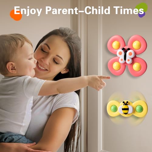 3PCS Suction Cup Spinner Toys for 1 2 Year Old Boys Spinning Toys Baby Toys 12-18 Months Sensory Toys for Toddlers 1-3 Easter Basket Stuffers Gifts for 1 Year Old Girls by TOHIBEE - Image 6