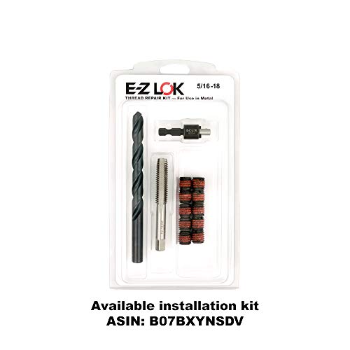 e-z lok threaded insert for metal 12l14 carbon steel thread inserts 516-18 internal threads 12-13 external threads 0484 length pack of 10