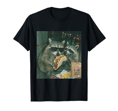 Funny Raccoons Eating Taco Meme Trash Panda Food T-Shirt