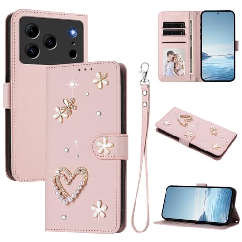 �X�}�z�P�[�X �Ή��@�� for Doogee Note 56 (Pro) / Note 56 Plus �������[�h�y�J�[�h�z���_�[�t�����z �t���b�v�J�o�[ �}�O�l�b�g�o�b�N�� �L�b�N�X�^���h�z Pink