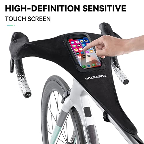 ROCKBROS Bike Sweat Guard Sweat Catcher for Turbo Trainer Sweat Cover for Indoor Bike Training Road Bike MTB Trainer Bicycle Sweat Net Bike Frame Protector Cover (Black-For road bike) - Image 2