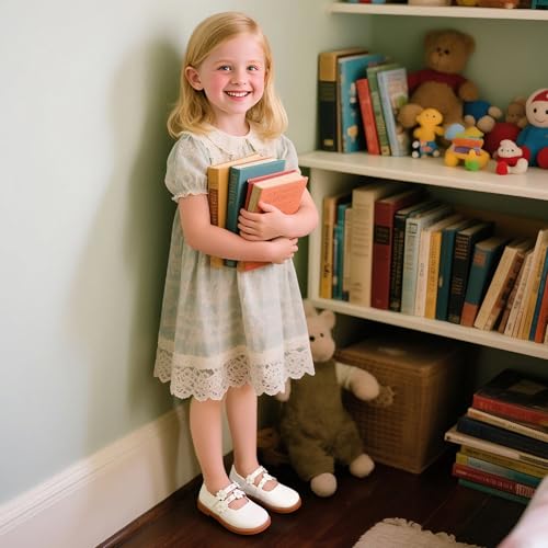 Image of Kiderence Toddler Girl Mary Jane School Uniform Dress Shoes Oxford Flats