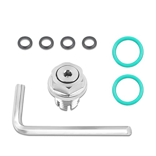M14.1-1.5 X 15Mm Oversized Piggyback Oil Drain Plug, Stainless Steel Self Tapping Oil Pan Thread Repair Kit With O-Ring And Hexagonal Wrench #TOP5
