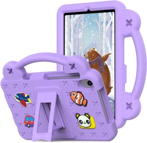 Kid Friendly Case Compatible for Samsung Galaxy Tab A 8.4 2020 Model SM-T307 (Verizon/T-Mobile/Sprint) Shockproof Ultra Light Weight Convertible Handle Stand Cover (Purple) image 3