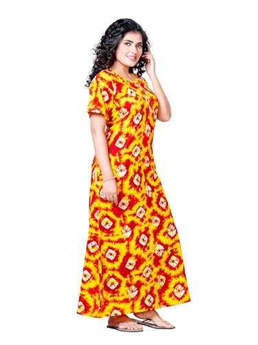 Image of PNAEONG Women's Cotton Long Maxi Night Gown Nighty Dress Stylish Super Soft Comfortable