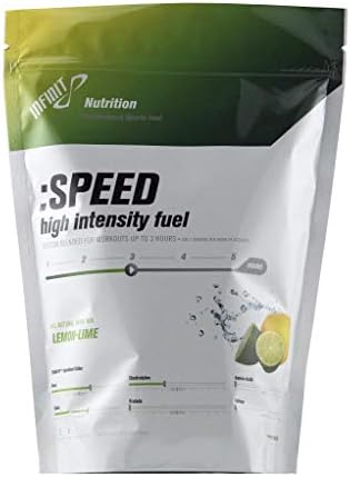 INFINIT Nutrition SPEED High-intensity Fuel All-in-one 230 Calories Per Serving Sport Hydration Drink Mix - No Gels, Bars, or Salt Pills, Natural Carbs, Electrolytes, Gluten Free, Vegan Lemon-Lime Flavor