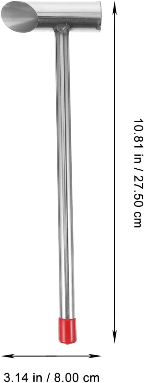 Yardwe Long Handle Marshmallow Spoon Household Stainless Steel Sugar Scoop for Cotton Candy Machine Random Color