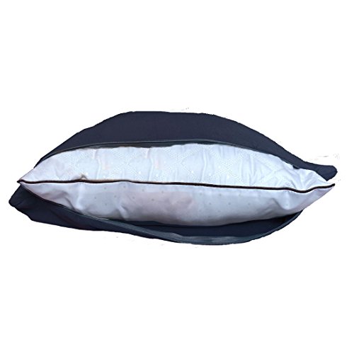 Extra Soft Jersey Knit Pillow Cases, Standard Size With Hidden Zipper, Soft Than Cotton, Pack Of 2, Navy #TOP1